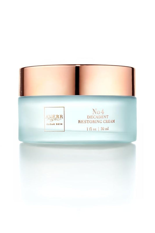 Averr Aglow Decadent Restoring Cream, Anti-Aging Face & Neck Skin Moisturizer Cream, Reduce Wrinkles & Dark Skin Marks, Natural Dry Face Defense