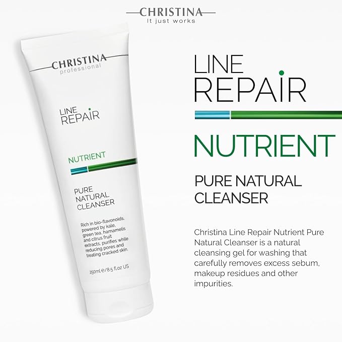 -CHRISTINA- Line Repair - Nutrient Pure Natural Cleanser For All Skin Types 250ml / 8.5 fl.oz
