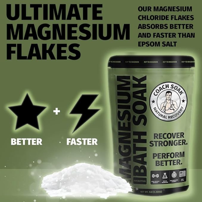 Magnesium Bath Soak I Coach Soak Post-Workout Muscle Recovery