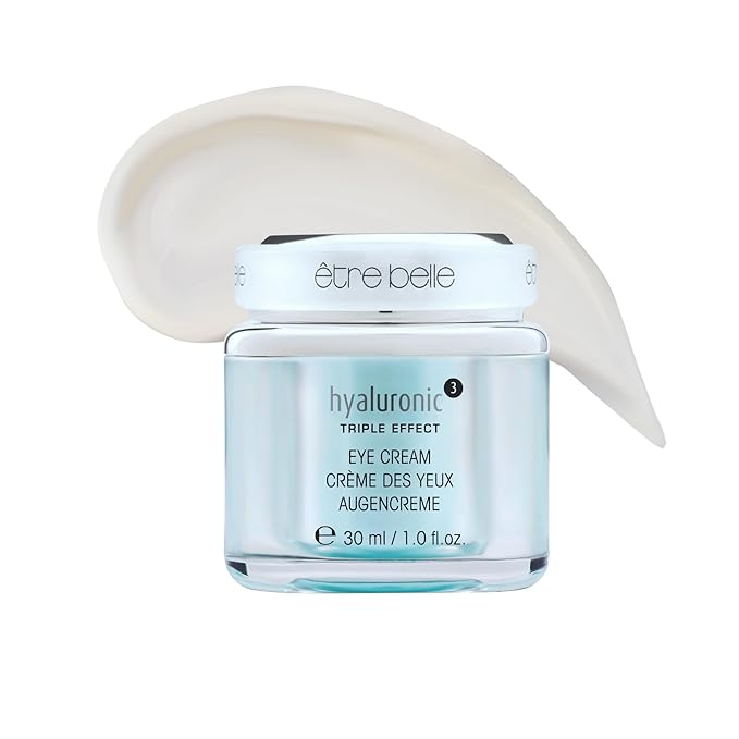 êb être belle Under Eye Cream with Hyaluronic Acid 3D, Skin Care for Women, Lightweight Hydrating Under Eye Cream, Eyeseryl & Grape Seed Oil, for All Skin Types, 30 mL