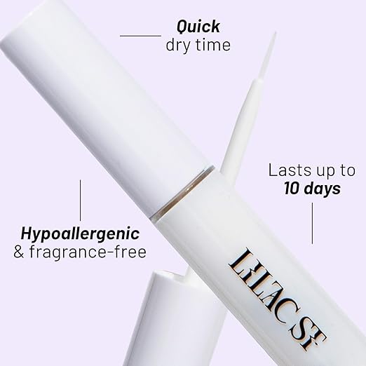 Lilac St - Lock-It-Bond (Clear) - Beginner Lash Cluster Glue - Brush Tip Applicator - Strong Hold & Easy Removal - Waterproof - Sensitive Eyes Safe - Cruelty Free, Vegan, Women Founded - 0.16 fl oz