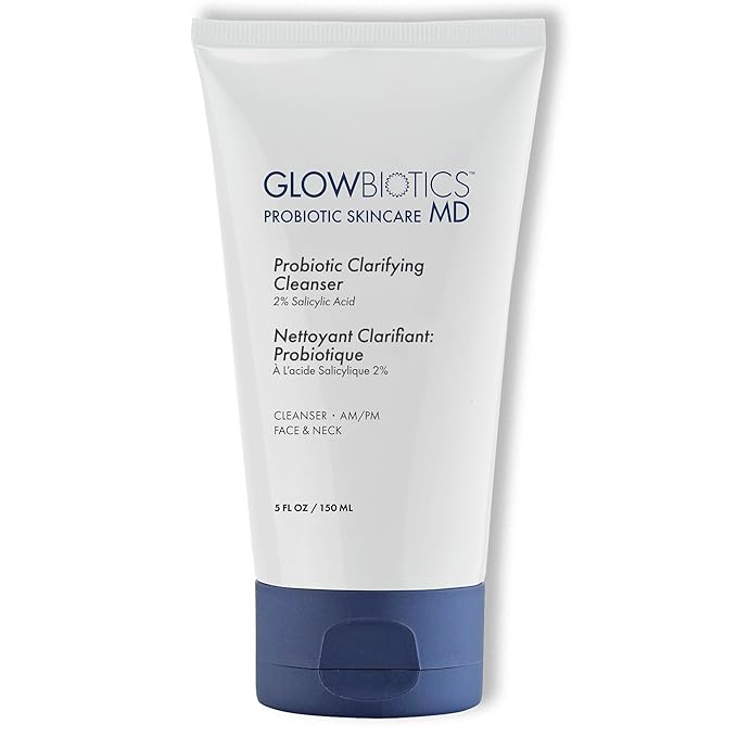 Glowbiotics Probiotic Clarifying Cleanser 5 oz – Gentle Foaming Face Wash with 2% Salicylic Acid & Niacinamide, Clears Pores & Excess Oil