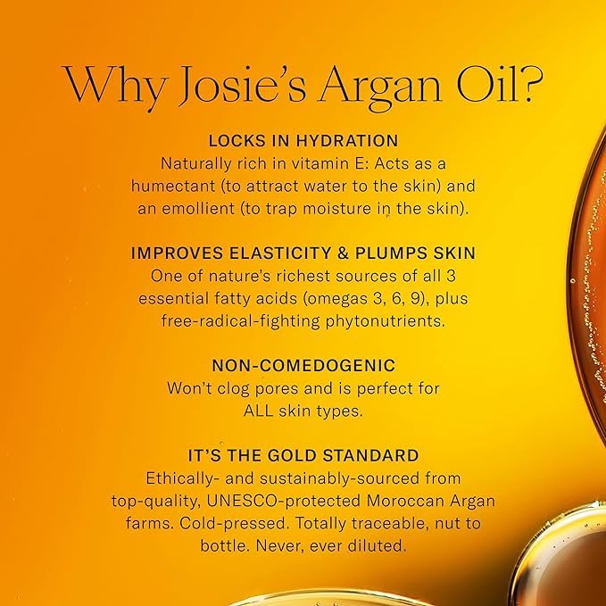 Josie Maran Pure Argan Oil + Liquid Exfoliant Kit - Anti Aging Hyperpigmentation Treatment & Hydrating Argan Oil for Dry Skin - Body Skin Care Products For Everyday Use (3.4 oz)