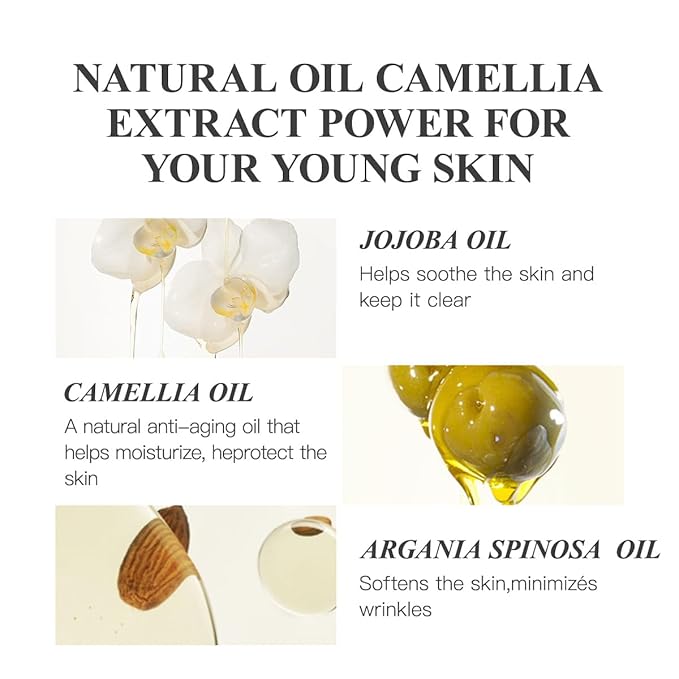 HKH Triple Vitamin C Dark Spots Correction Capsules Serum For Face,Camellia VE Anti-Aging Essence For Women Camellia Niacinamide serum For Women To Tighten Sagging Skin And Reduce Fine Lines