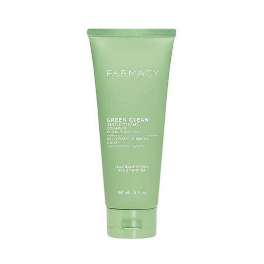Farmacy Gentle Creamy Face Cleanser - Hydrating Facial Cleanser to Nourish + Help Remove Makeup + Impurities - Enriched with Aloe + Moringa Oil to Soothe, Purify + Refresh Skin (150ml)