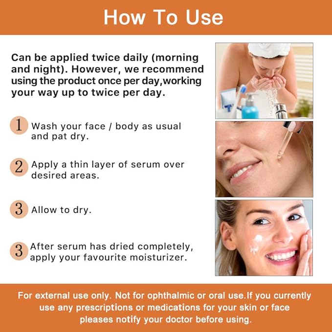 Premium 20% Vitamin C Serum For Face with Hyaluronic Acid, Retinol & Amino Acids - Boost Skin Collagen,Hydrate & Plump Skin, Anti Aging & Wrinkle Facial Serum