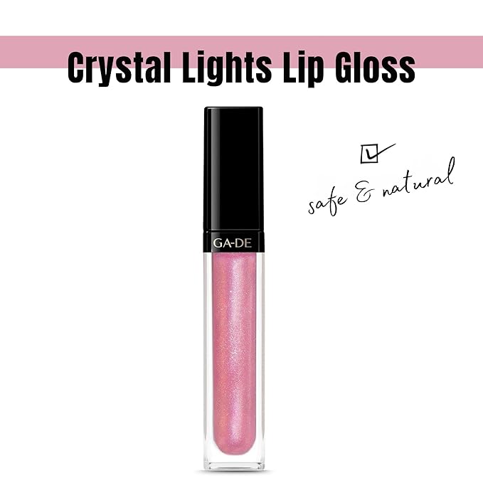 GA-DE Crystal Lights Lip Gloss, 511 - Enriched with Light-Reflecting Crystal Pearls - Smooth Silky, Rich Color - Moisturizes and Adds Shine - 0.2 oz