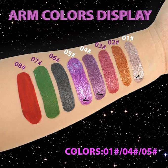 Taupe Purple Dark Purple Metallic Lipstick for Women,Glitter Sparkling Liquid Lipstick,Long Lasting Waterproof Lightweight Non-Drying Bold Dark Lip Gloss for Gothic Stage Makeup,Vegan