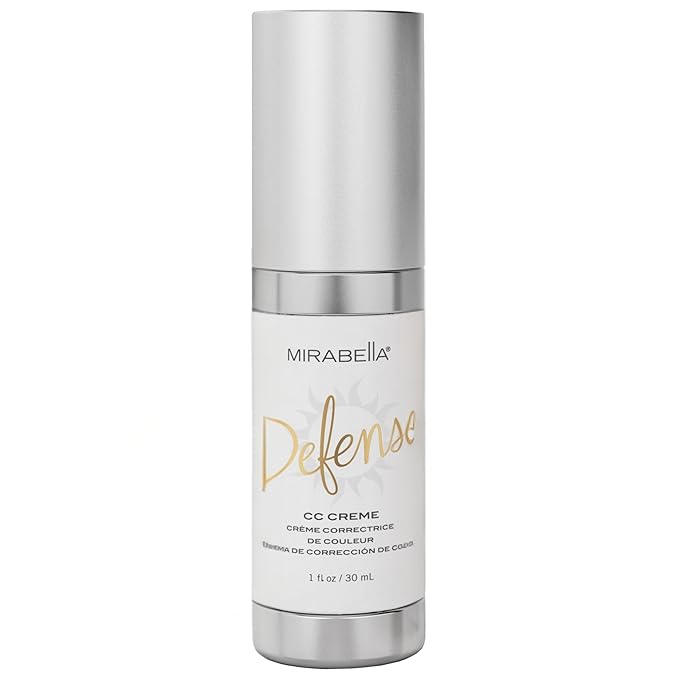 Mirabella Defense CC Creme Full Coverage Foundation with SPF 20, CC Cream Foundation with Sunscreen & Hyaluronic Acid, Oil Control with Salicylic Acid - Fair