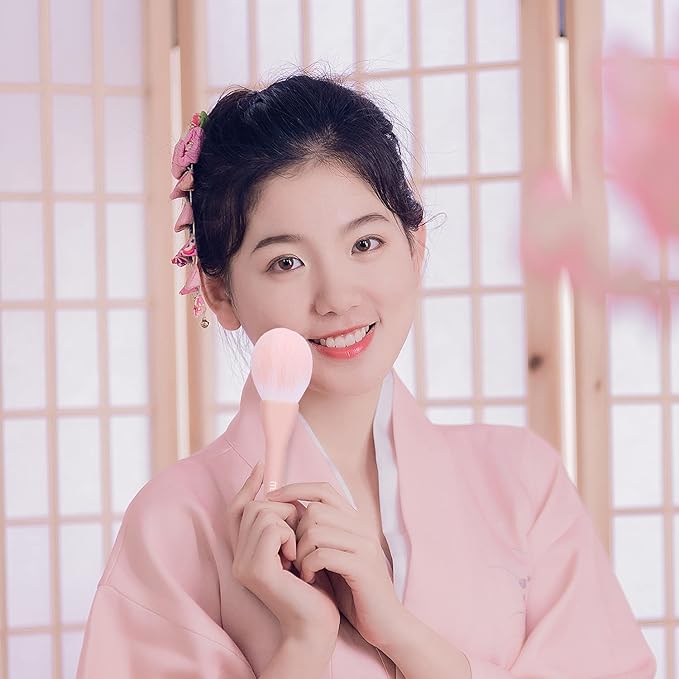 MSQ Make Up Brushes 8Pcs Makeup Brush Set Foundation Brush Blending Brush Eyeshadow Brushes Eye Brushes Set with Bag (Pink)