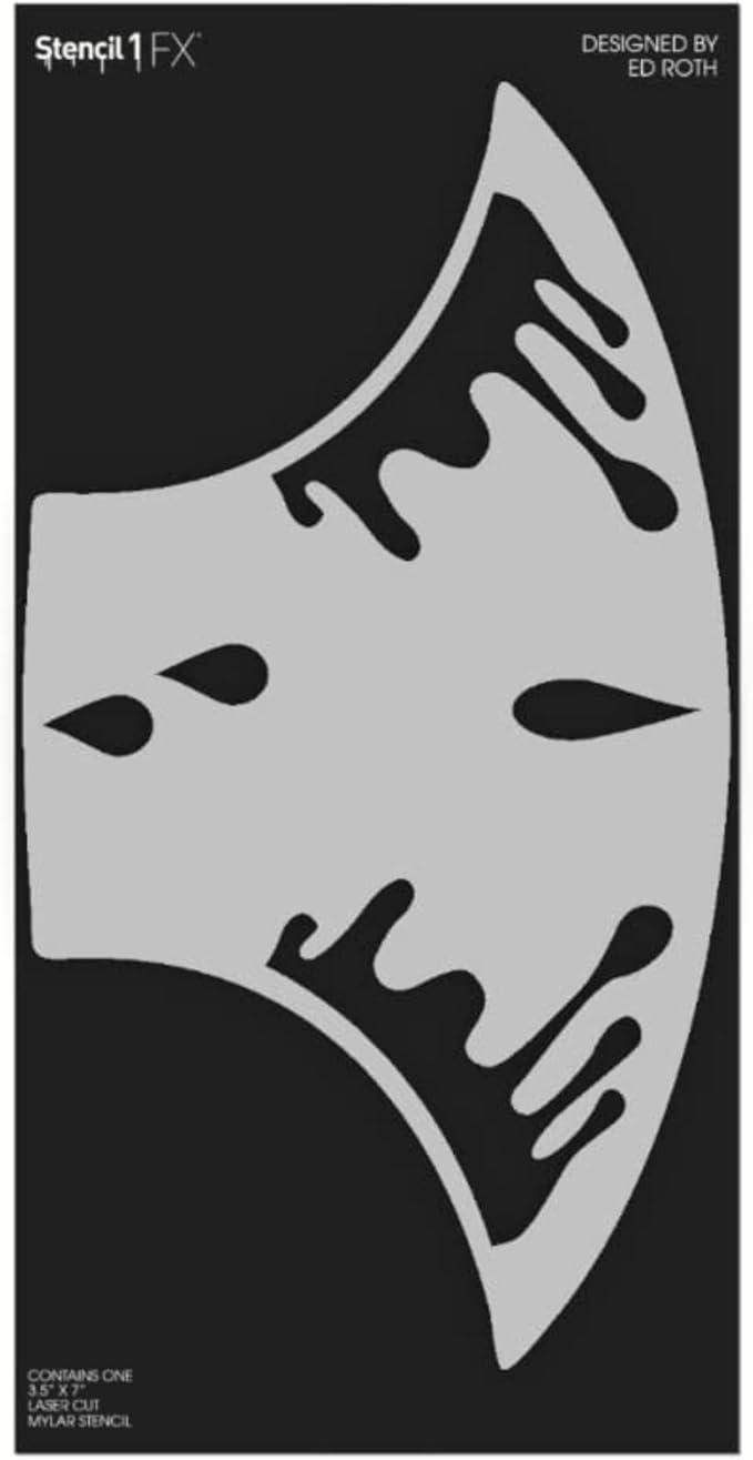 Stencil1FX Eye Drips 1 Tears Makeup Stencil - Water Drops Reusable Stencils United States Stencil America for Parades, Parties and More!