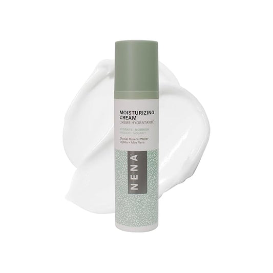 NENA Skincare Moisturizing Cream - Face Moisturizer - Gluten Free Face Cream with Shea Butter and Aloe Vera for Dry and Sensitive Skin - 1.4 oz
