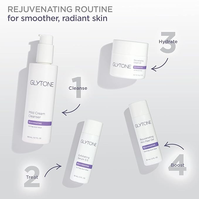 Glytone Mild Cream Cleanser | Exfoliate & Moisturize with 3.4 Free Acid Value Glycolic Acid & Glycerin | Face Wash for Women Removes Makeup & Oil | Face Cleanser for Dry Skin | 13.5 Fl oz.