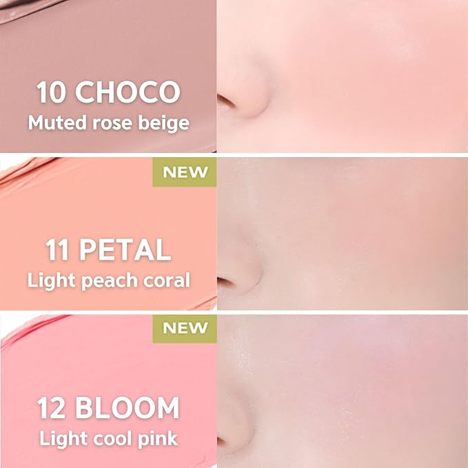 BBIA Ready To Wear Downy Cheek Cream Blush - Creamy Blendable & Buildable Blush Dewy Texture & Matte Finish High Pigment Longlasting Lightweight Natural Face Makeup (12 DOWNY BLOOM)