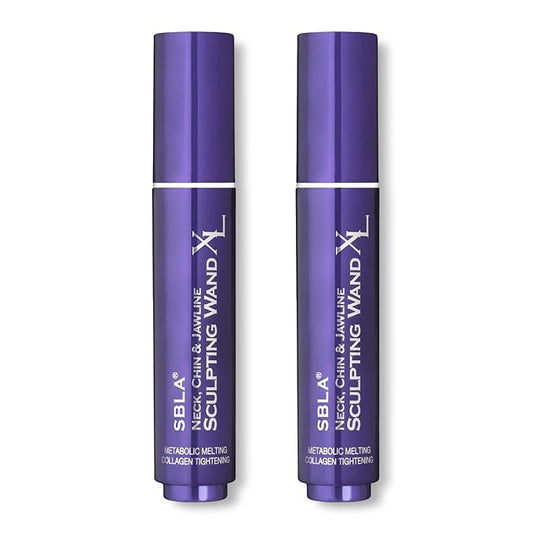 SBLA Neck, Chin & Jawline Sculpting Wand XL – Melts Neck Fat Under The Chin & Along Jowls, Lifts & Sculpts The Entire Area & Reduces Lines, Boosts Collagen Production - 2 Pack