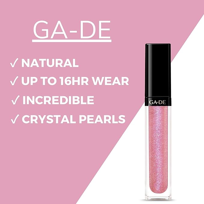 GA-DE Crystal Lights Lip Gloss, 810 - Enriched with Light-Reflecting Crystal Pearls - Smooth Silky, Rich Color - Moisturizes and Adds Shine - 0.2 oz