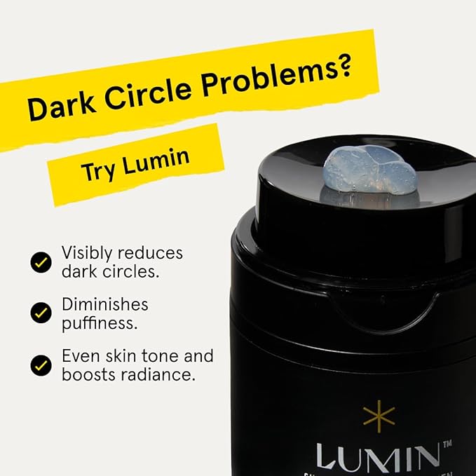 Lumin Men’s Dark Circle Defense Balm – Hydrating Eye Cream with Caffeine & Niacinamide, Korean Skincare for Men, Reduces the Look of Puffiness, Fine Lines & Dark Circles, Daily & Night Use, 20ml