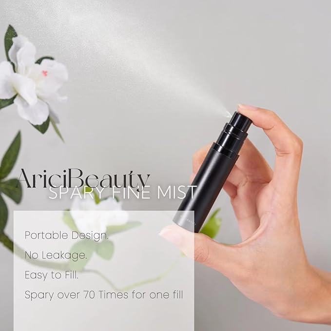 Travel Refillable Perfume Fragrance Atomizer 0.17fl.oz/5ml. Cologne Pocket Recyclable Portable Sprayer Bottle. Mini Scent Pump Case Dispenser Perfume Container (GOLD + BLACK)