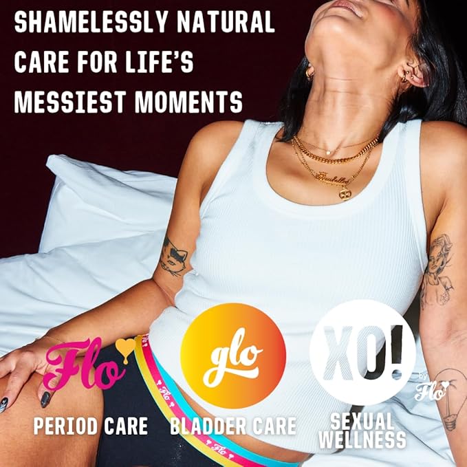 Flo Ultra Long Night Bamboo Pads with 4 Wings (10 Pads) - Super Absorbent + Soft