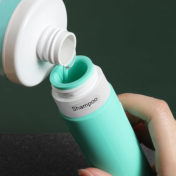 Travel Bottles for Toiletries, 5 Pack TSA Approved Travel Size Containers, 3oz Leak Proof Refillable Travel Accessories for Shampoo Conditioner, BPA Free Travel Bottles with Toiletry Bag