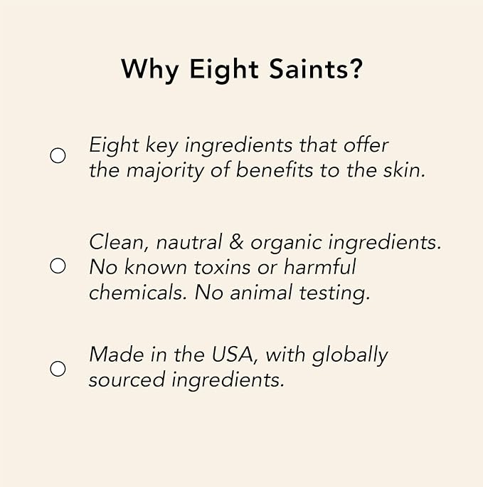 Eight Saints Vitamin C Serum For Face, Anti Aging Facial Serum, Hyaluronic Acid, Vitamin E, Organic Aloe Vera and Jojoba Oil, Hydrating & Brightening Serum for Dark Spots, Fine Lines and Wrinkles, 1oz