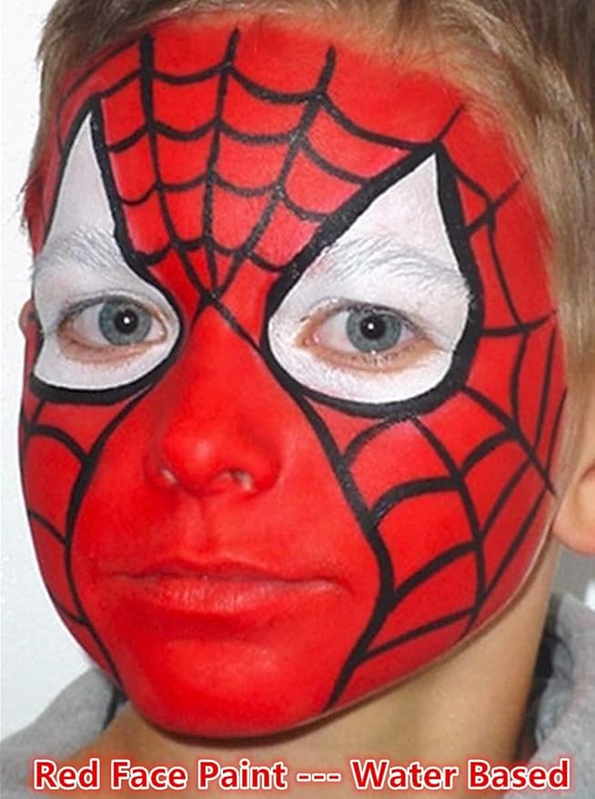 Go Ho Black White Red Face Paint,Washable Formula Cream Clown Face Paint,Halloween Face Body Paint SFX Makeup Palette,Professional Clown Makeup for FX Cosplay Costumes