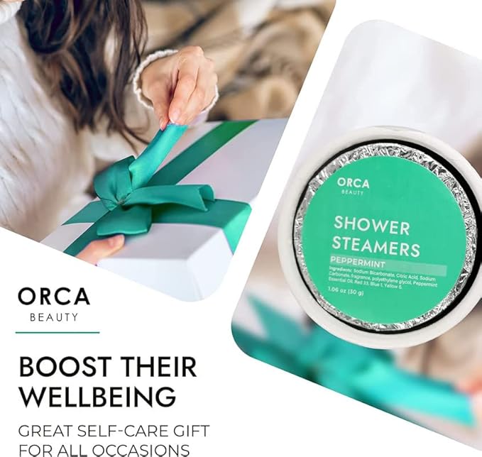 Shower Steamers Aromatherapy - Relaxation Gifts for Women, Shower Bombs, Unique Spa Gifts Shower Tablets, Stocking Stuffers for Women & Men (Peppermint and Eucalyptus Scent 8PC)