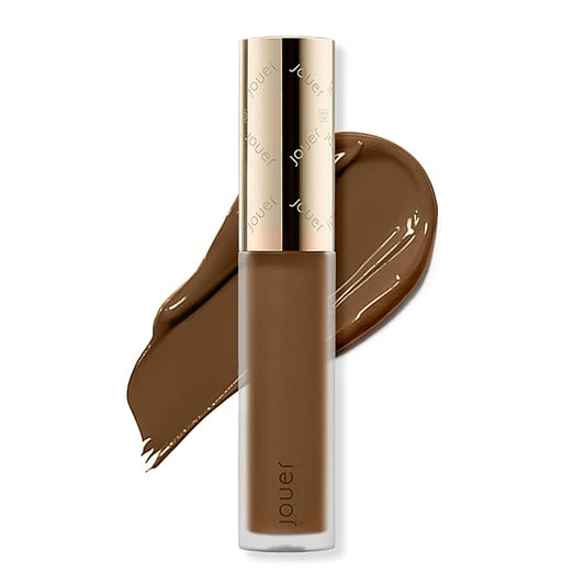 Jouer Essential High Coverage Liquid Concealer - Brightening Concealer - Color Corrector for Under Eye Dark Circles, Spot Coverage, and Eye Primer - Soft Matte Finish, Filigree