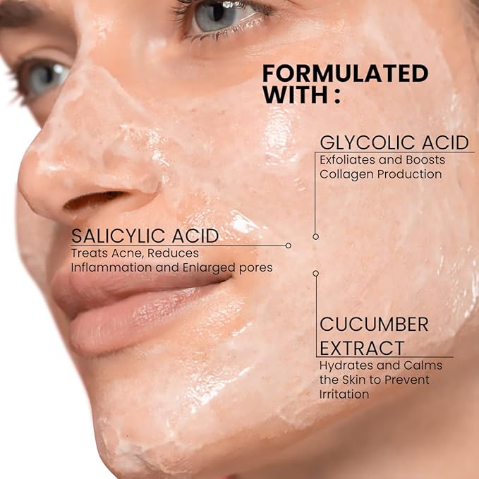 Kleem Organics Pro-Collagen Glycolic Acid Face Wash with Salicylic Acid - Organic Face Cleanser for Women & Men to Unclog Pores & Improve Skin Tone and Texture - Gentle Exfoliating Face Wash - 4.05 oz