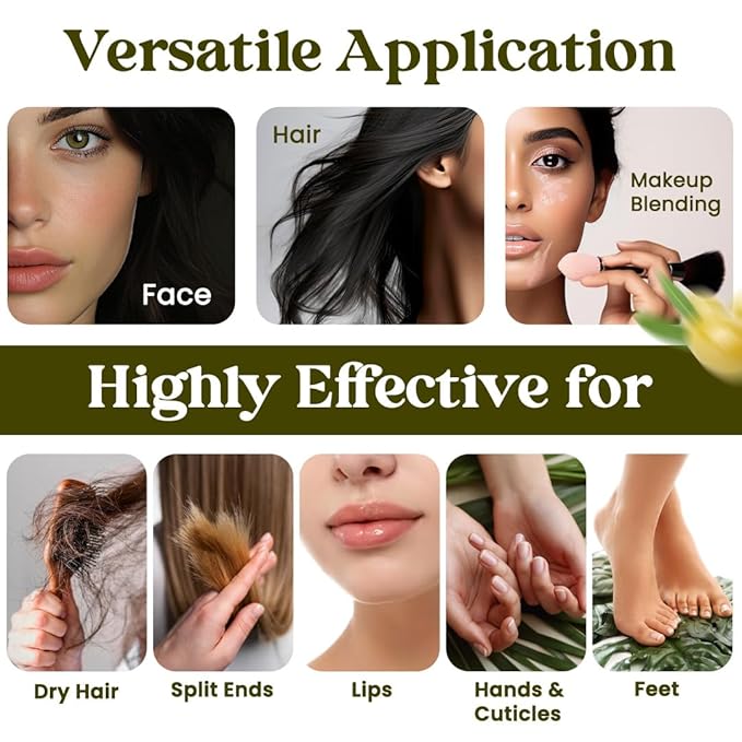 Allurials 100% Organic & All Natural Plant-Based Squalane Oil for Face, Hair, & Body, Cold Pressed and Unrefined Premium Grade Multipurpose Facial Oil for Moisturize, Smooth, and Soften Skin - 1 Oz