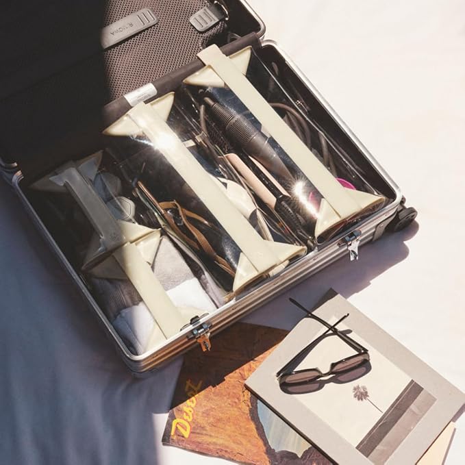 Cadence Parcel - Clear Dopp Kit with Magnetic Closure - Durable and Leak-Resistant Travel Toiletry Kit - Modular Design - Hygiene Bag for Travel Essentials - 4 Qt - Rose