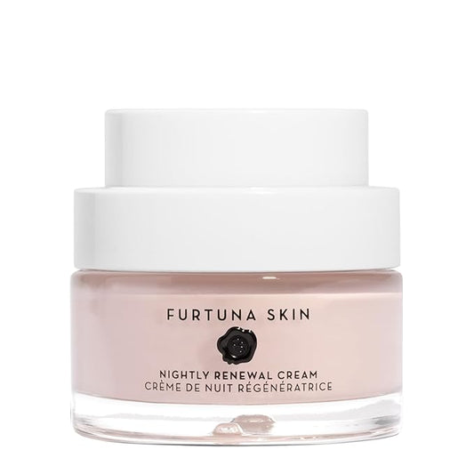 Furtuna Skin Nightly Renewal Cream - Intensive Overnight Regenerative Repair Moistrurizer, Bakuchiol & Ceramide Infused, Vegan, EWG Verified