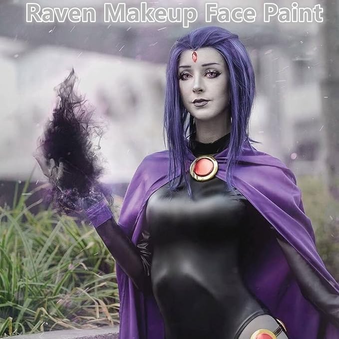 Go Ho 6 Colors Grey Face Body Paint,Cream Washable Formula Face Painting for Halloween Cosplay,Body Paint SFX Makeup Palette,Professional Face Paint Gray Vampire Zombie Makeup