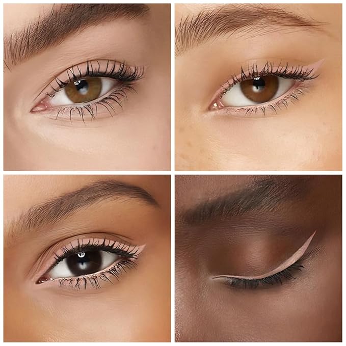 Kaely Bright Nude Gel Eyeliner Pencil, Natural Cream Eye Liner Waterproof Smudge Proof, Matte Waterline Eyeliner Eyeshadow Stick, Brighten Eye Makeup, Vegan & Cruelty-Free, 16