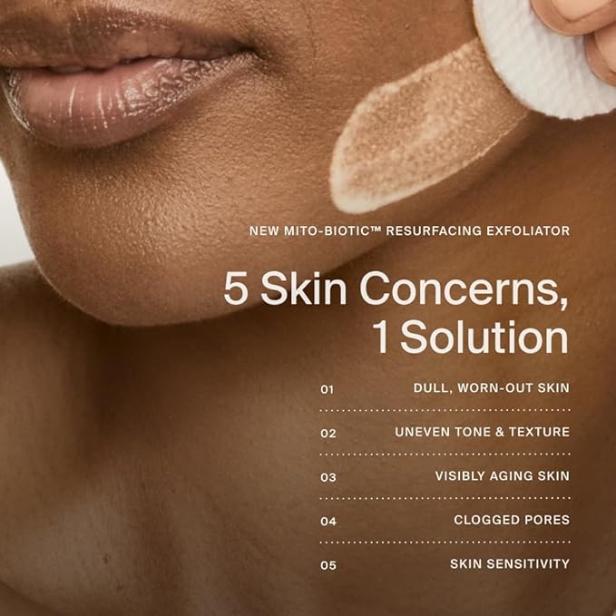 Timeline Mito-Biotic™ Travel Size Resurfacing Face Exfoliator With Acids To Purify, Tone, Hydrate, Refine Texture & Unclog Pores - .30mL