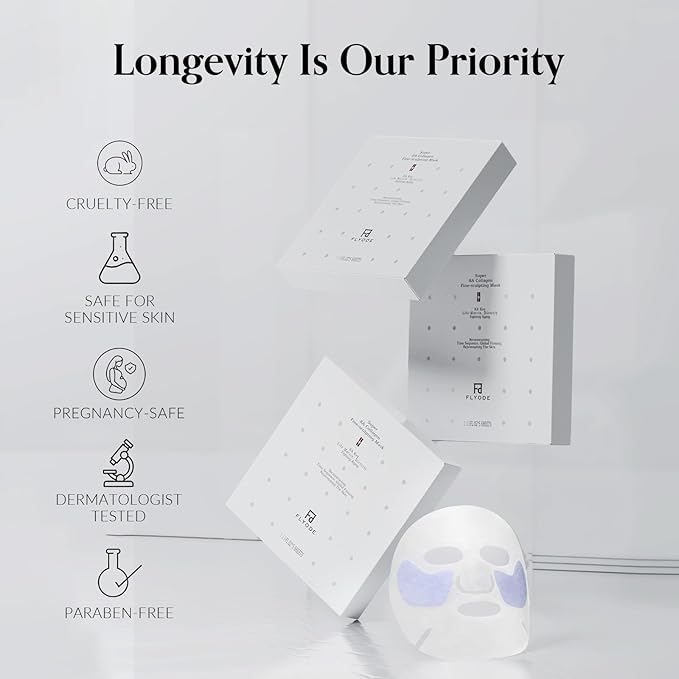 Syn-Ake 2-in-1 Eye & Face Masks Skincare, 100nm Collagen Face Mask for Improves Cheek Contour, Anti-Wrinkle and Firming, Infused with Birch Sap, Water-Free Korean Face Mask Sheet, 5sets