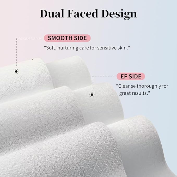 Disposable Face Towels, 10"×12" Face Towel, Towelettes XL, Ultra Soft & Thick Makeup Remover Dry Wipes for Sensitive Skin, Chemical Free 50 Count (1 Pack)