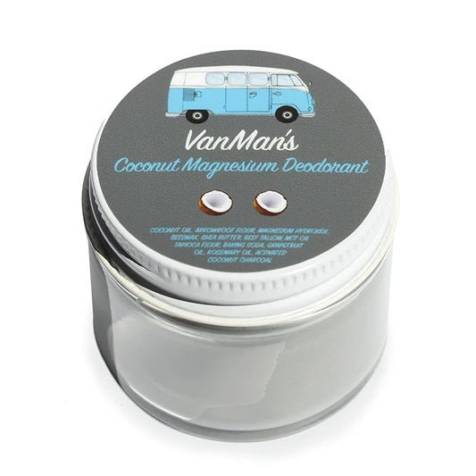 Vanman’s - Handmade Coconut and Magnesium Deodorant - Odor Control for Underarms - Routine Deodorant For Women and Men - Personal Care Products - 2.8 oz