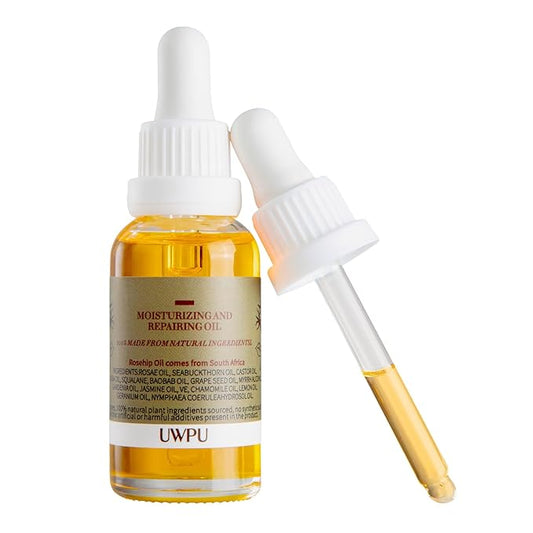 Organic Rosehip Oil, Facial Anti-Aging, Rosehip Oil for Face, for Scars, Natural Extraction of Bakuchiol, Moisturizing&Uniform Skin Tone, for all Skin Types- 30ML