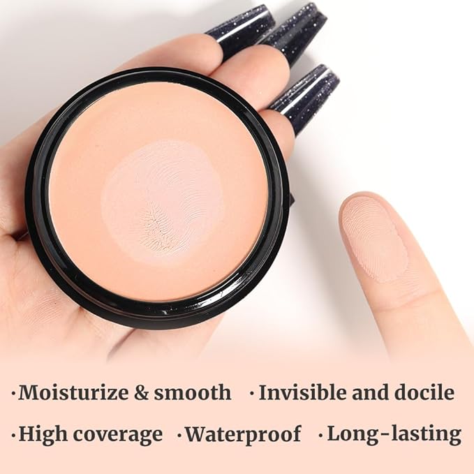 Kaely Pot Concealer Full Coverage, Under Eye Brightener Color Correcting Concealer for Dark Circles, Waterproof Foundation Face Makeup, Eye Ring Corrector de ojeras, 04 Neutral