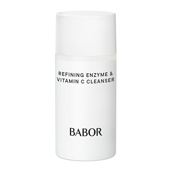 BABOR Refining Enzyme & Vitamin C Cleanser, Travel Enzyme Powder Cleanser, Exfoliating Face Wash Polish, Gentle Facial Scrub to Brighten and Even Complexion, 0.5 oz