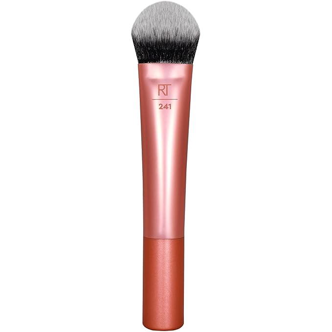 Real Techniques Seamless Complexion Makeup Brush, For Foundation, Primer, & Moisturizer, Multipurpose Foundation Brush Or Skincare Tool, Streak-Free, Buildable Coverage & Natural Finish, 1 Count