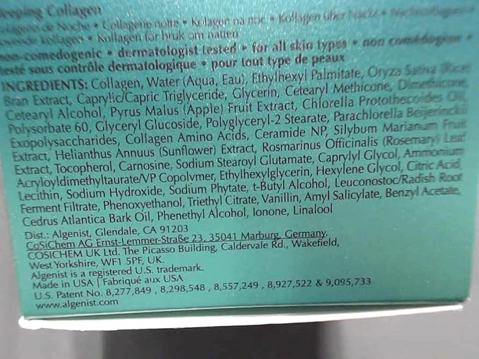 Algenist GENIUS Sleeping Collagen Night Cream - Firming Face Cream with Collagen, Collagen Amino Acids and Ceramides for a Visibly Smoother Complexion - Non-Comedogenic Skincare (2 oz)