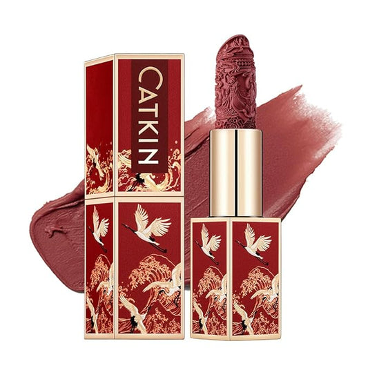 Catkin Semi-Matte Lipstick Hydrating High Impact Color Infused with Vitamin E and Avocado Oil Smooth Soft Texture Long Lasting Matte Finish 176