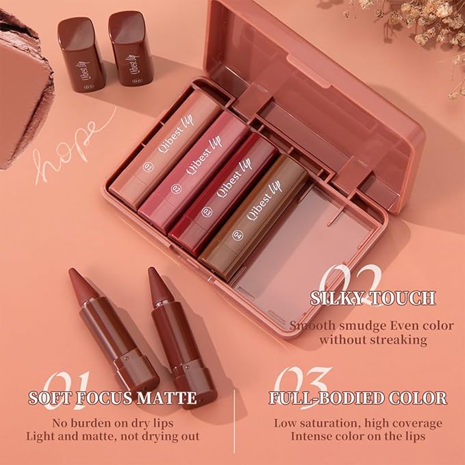 6 Colors Lip Liner and Lipstick Lip Combo Set,2 in 1 Gradient Matte Nude Red Velvet Lip Pencil,High Pigmented Long Lasting Natural Lipstick Crayon Lip Makeup Pack