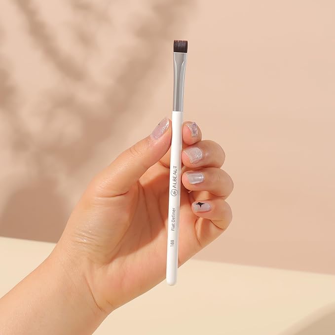 Flat Eyebrow Concealer Brush, Eyeliner Definer Makeup Brush Winged Liner for gel powder products (188 flat definer)