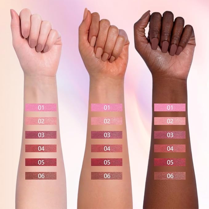 evpct 3Pcs Matte Creamy Lipsticks Set, Coral Ruby Red Nude Brown Lip Stick Set for Women, Long Lasting Waterproof Velvet Lipsticks Blendable Silky, Longwear Lip Makeup Set 24 hours original labios 03