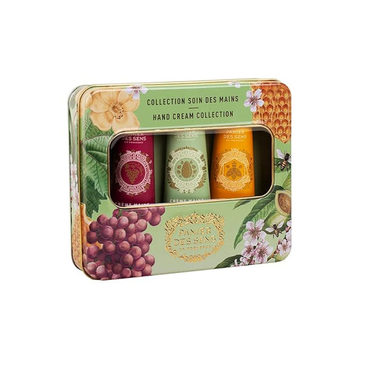 Panier des Sens - Mini Hand Cream Set - Birthday, Gifts for Women - Almond, Honey, Grape Natural Hand Cream - Gift Ideas Made in France - 97% Natural - Hand Lotion Travel Size 3x1 Floz