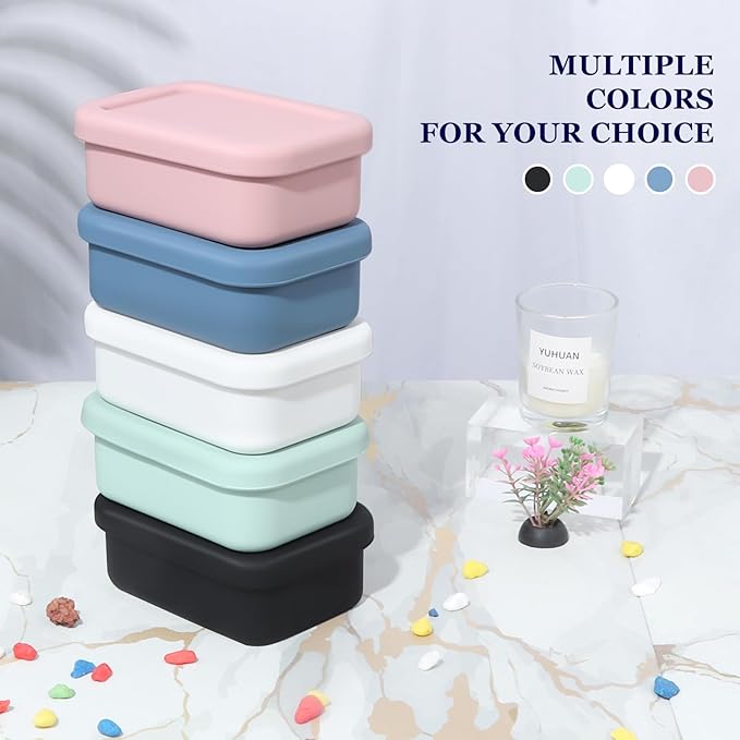 Leak Proof Silicone Travel Soap Case with Draining Layer, Travel Size Toiletry, Portable Soap Container for One Regular Bar Soap Perfectly, Shatter-Proof Soap Holder for Bathroom, Gym (Black)