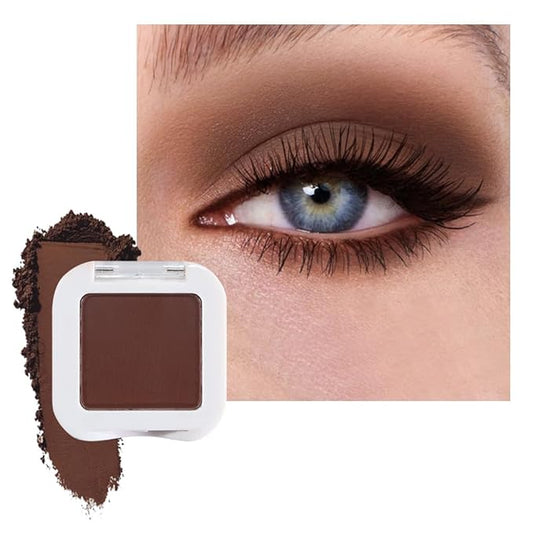 Matte Singe Eye Shadow Palette Makeup, Matte Brown Monochrome Eyeshadow For Old Women, Mini Pressed Monochrome Pigmented Waterproof Sombras Para Ojos, Vegan, Talc, Paraben & Cruelty Free, 09
